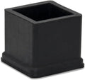Flyshop Heavy Duty Non-Slip Rubber Leg Tips Floor Protectors Square Chair Leg Caps 25mm x 25mm (1" x 1") 20pcs Black