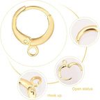 PH PandaHall 30pcs 18K Gold Plated Earring Hooks Huggie Hoop Earring Findings - Image 5