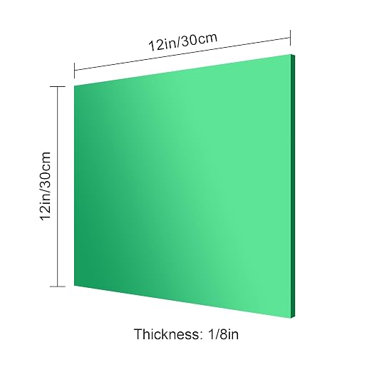 12x12 Inches Green Mirror Acrylic Sheet – 2 Pcs Reflective Acrylic Panel - Image 6