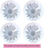 4 PCS Daisy Flower Silicone Mold Set, Small Flower Candle Molds - Image 5