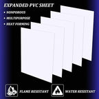 BENECREAT 5 Pcs 1mm PVC Foam Sheet White Plastic Sheet 11.8x15.7 Inch - Image 6