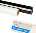 guangyintong Heat Transfer Vinyl HTV Rolls, 2 Rolls 12" x 12ft Black and White by guangyintong