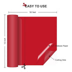 HTVRONT Red Permanent Vinyl Roll - Image 4