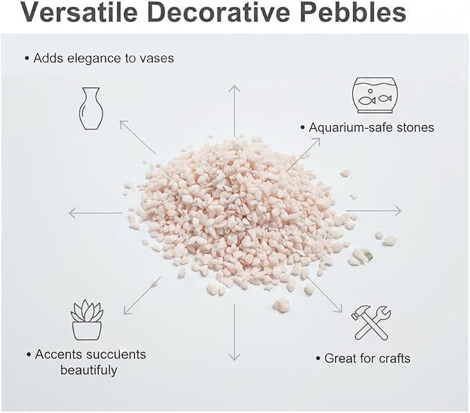 HappyFiller 2-5mm Light Pink Pea Gravel, Fairy Garden Mini Rocks, 0.88 LB | - Image 4