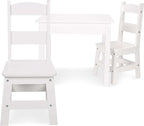 Melissa & Doug Wooden Kids Table & Chairs Set, Montessori, Homeschool Classroom - Image 4