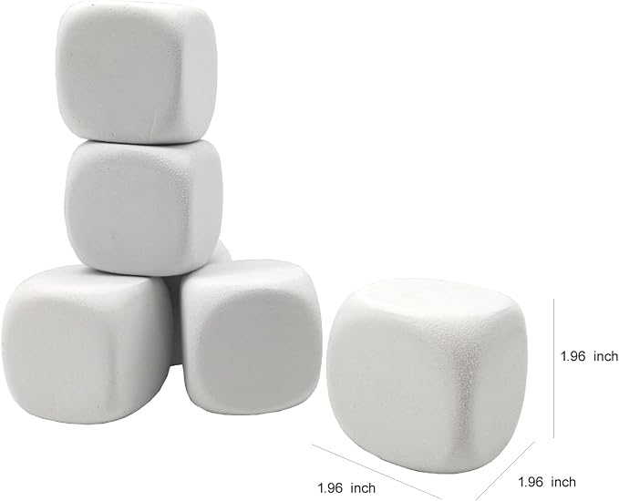 White EVA Foam Dices for Kids Graffiti, Building Blocks, Creative Painting - Image 2