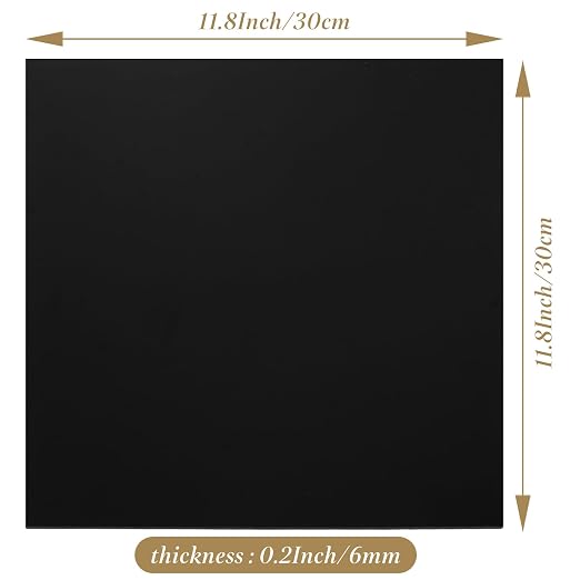 2 Pack 12 x 12 Inch Black Acrylic Sheet - Image 2