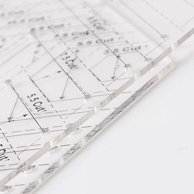 Quilting Ruler Set, 45 Degrees | 60 Degrees Ruler | Sewing Crafts Accessories - Image 8