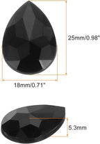 MECCANIXITY 50PCS Flat Back Acrylic Teardrop Gems 18x25mm Artificial Rhinestones - Image 2