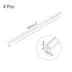 MECCANIXITY 6pcs Acrylic Square Rods 1/2" x 12" Clear Acrylic Dowel Rods Sticks - Image 2