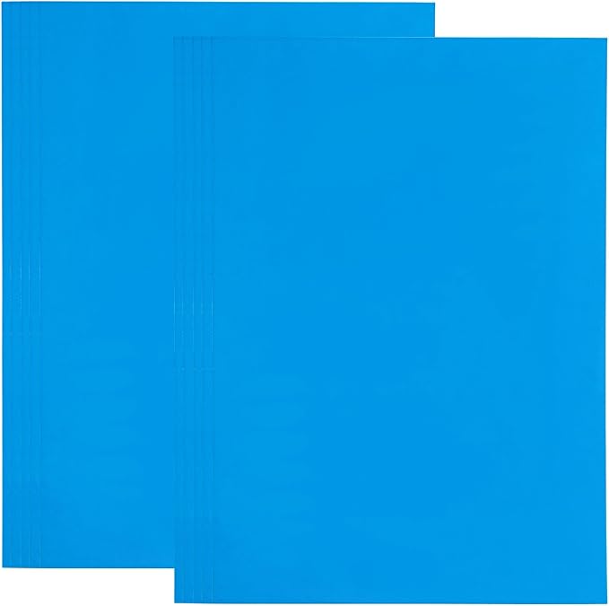 10-Pack A4 Colored PVC Flexible Plastic Sheets, 0.3mm Blue Transparent Film by GreatValueGreaterQuality
