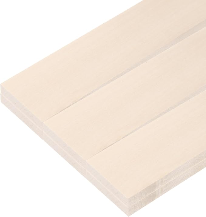 MECCANIXITY 6pcs Wood Sticks, 3/8"x 2" x 15" Rectangle Wooden Cube Wood Square by MECCANIXITY