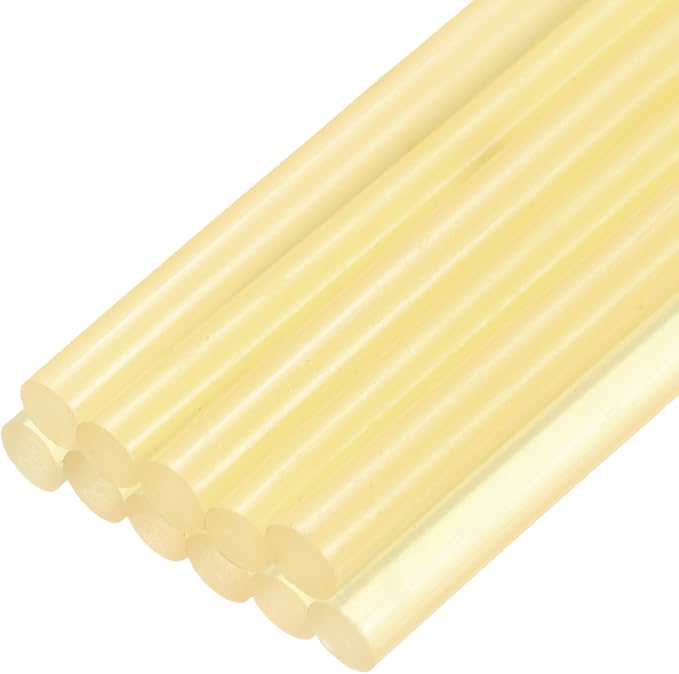 uxcell Mini Hot Glue Sticks for Glue Gun 7mm x 100mm Light Yellow 12pcs by uxcell