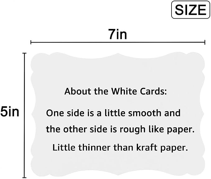 50 Pack Blank Kraft Greeting Cards, 5x7IN | Thick Cardstock Paper, - Image 2