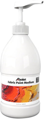 ABEIER Fabric Medium for Acrylic Paint, 33.8 oz/1 L Large Textile Medium by ABEIER