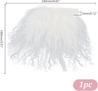 arricraft White Wool Doll Wig, Curly Hair, 5.5x9.45x0.12 Inch, DIY Doll Making - Image 2