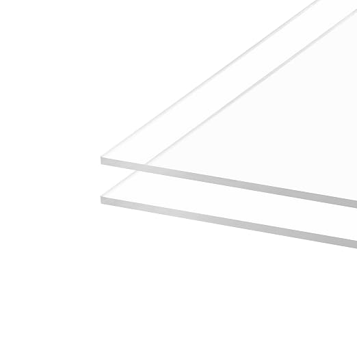 KAITELA Pack of 10 Clear Acrylic Sheet 5" x 7" Cast Plexiglass Panel 1/8" Thick - Image 2