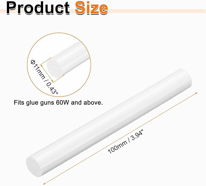 HARFINGTON 10pcs Hot Glue Sticks 0.43" Dia x 3.94" Long EVA Mini Hot Melt - Image 2