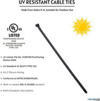 Kable Kontrol Cable Zip Ties Black 1, 50 Lbs Tensile Strength, Bulk Pack - Image 3