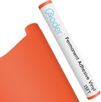 Aoder Permanent Adhesive Vinyl Roll 12" × 15FT, Matte Orange | Sticker Vinyl by AoderDTFTransferFilm