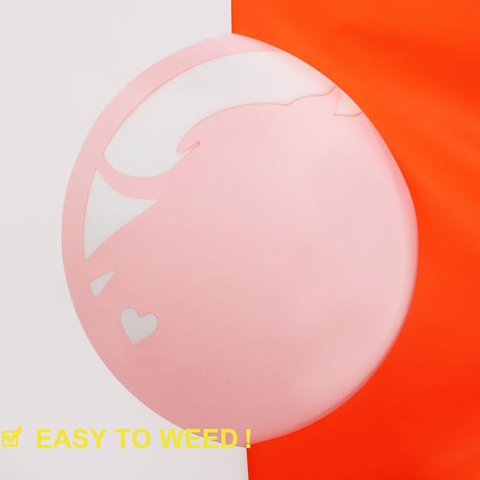 FUNKAKA Fluorescent Orange-Red HTV Heat Transfer Vinyl Rolls - Image 4