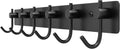 VAEHOLD Wall Hooks for Hanging, Black Coat Rack Wall Mount with 6 Coat Hooks, Towel Hanger, Hat Hooks, Robes Hook in Bathroom, Bedroom, Kitchen, Living Room (1PACK)