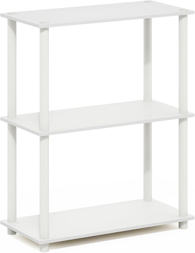 Furinno Turn-N-Tube Storage Shelves, 3-Tier Book Shelf, Corner Shelf, Toolless - Image 5