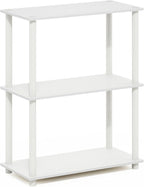Furinno Turn-N-Tube Storage Shelves, 3-Tier Book Shelf, Corner Shelf, Toolless - Image 5