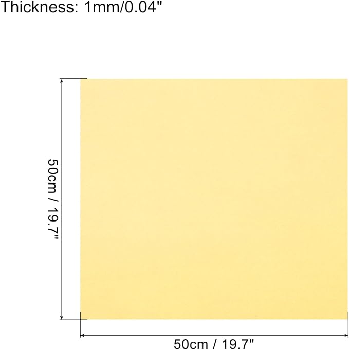 MECCANIXITY EVA Foam Sheets Light Yellow 19.7 Inch x 19.7 Inch 1mm Thick Crafts - Image 2