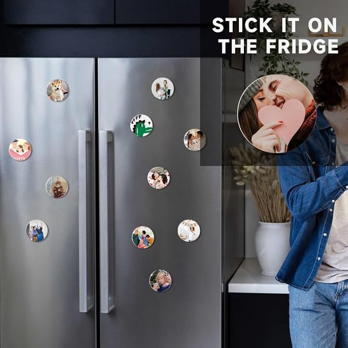 40 Pcs Sublimation Magnets Custom Round Fridge Magnets Personalized Sublimation - Image 4