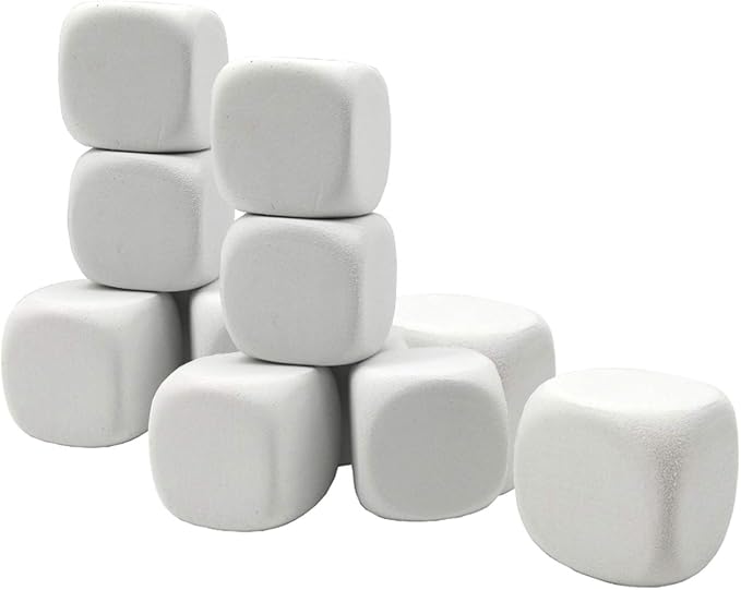 White EVA Foam Dices for Kids Graffiti-Building Blocks, Creative Painting by EducationalProductsSupplier