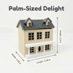 Miniature Villa Model Wooden Tiny House Compact Dollhouse Mini House Storage - Image 6