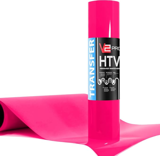 V2 Pro Hyper Pink Fluorescent Heat Transfer Film HTV by VVIVIDVINYL