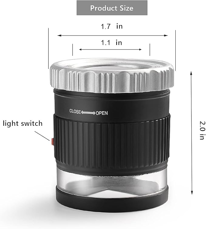 30X Loupe Magnifier, Adjustable Focal Length Magnifier, Foldable Jewelry - Image 3