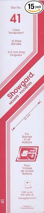 Strip Style Clear Stamp Mounts Size 41 by Showgard