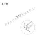 MECCANIXITY 8pcs Acrylic Square Rods 1/4" x 10" Clear Acrylic Dowel Rods Sticks - Image 2