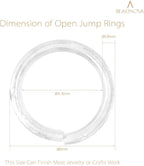 BEADNOVA 6mm Jump Rings Silver Jump Rings - Image 3
