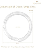 BEADNOVA 6mm Jump Rings Silver Jump Rings - Image 3