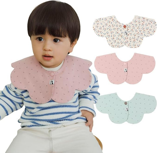 Konny Baby Bibs Set, 360 ° Rotate, Soft and Absorbent Bandana Drooling for Boys Girls baby Essentials