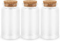 3PC100ML Empty Glass Jars with Cork Stoppers by Unknown