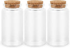 3PC100ML Empty Glass Jars with Cork Stoppers by Unknown