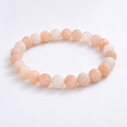 48pcs Natural Matte Light Pink Aventurine Gemstone Beads，8mm Frosted Round - Image 4