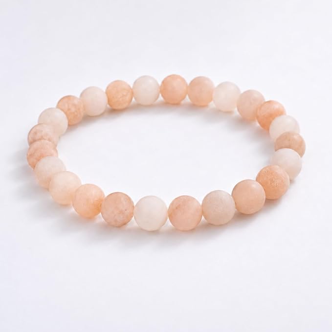 48pcs Natural Matte Light Pink Aventurine Gemstone Beads，8mm Frosted Round - Image 4