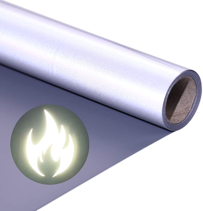Reflective Heat Transfer Vinyl Reflective HTV Vinyl Rolls Reflective Silver by KEGUMINGX