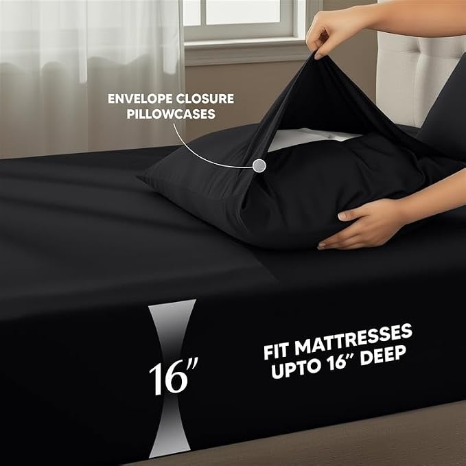 Utopia Bedding Full Sheet Set – 4 Piece Bed Sheets - Image 4
