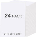 MYFAMIREA 24 Pack White Foam Board 24" x 36", 3/16" Thick Board Poster by MYFAMIREA