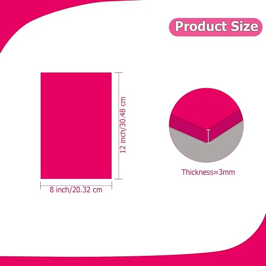 2 Pack 8'' x 12'' Opaque Pink Acrylic Sheet, 3mm Thick Acrylic Plexiglass Boards - Image 2