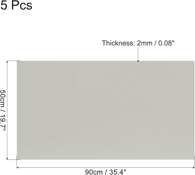 MECCANIXITY EVA Foam Sheets Grey 35.4 Inch x 19.7 Inch 2mm Thick Crafts Foam - Image 2