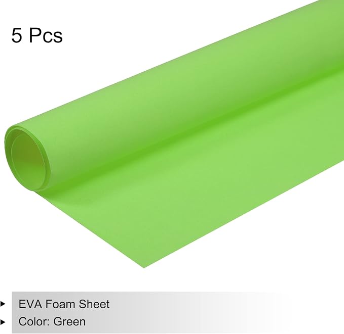 MECCANIXITY EVA Foam Sheets Green 19.7 Inch x 17.7 Inch 0.8mm Thick Crafts Foam - Image 3