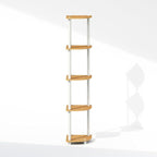 Furinno Turn-N-Tube Storage Shelves, 5-Tier Book Shelf, Corner Shelf, Toolless - Image 6
